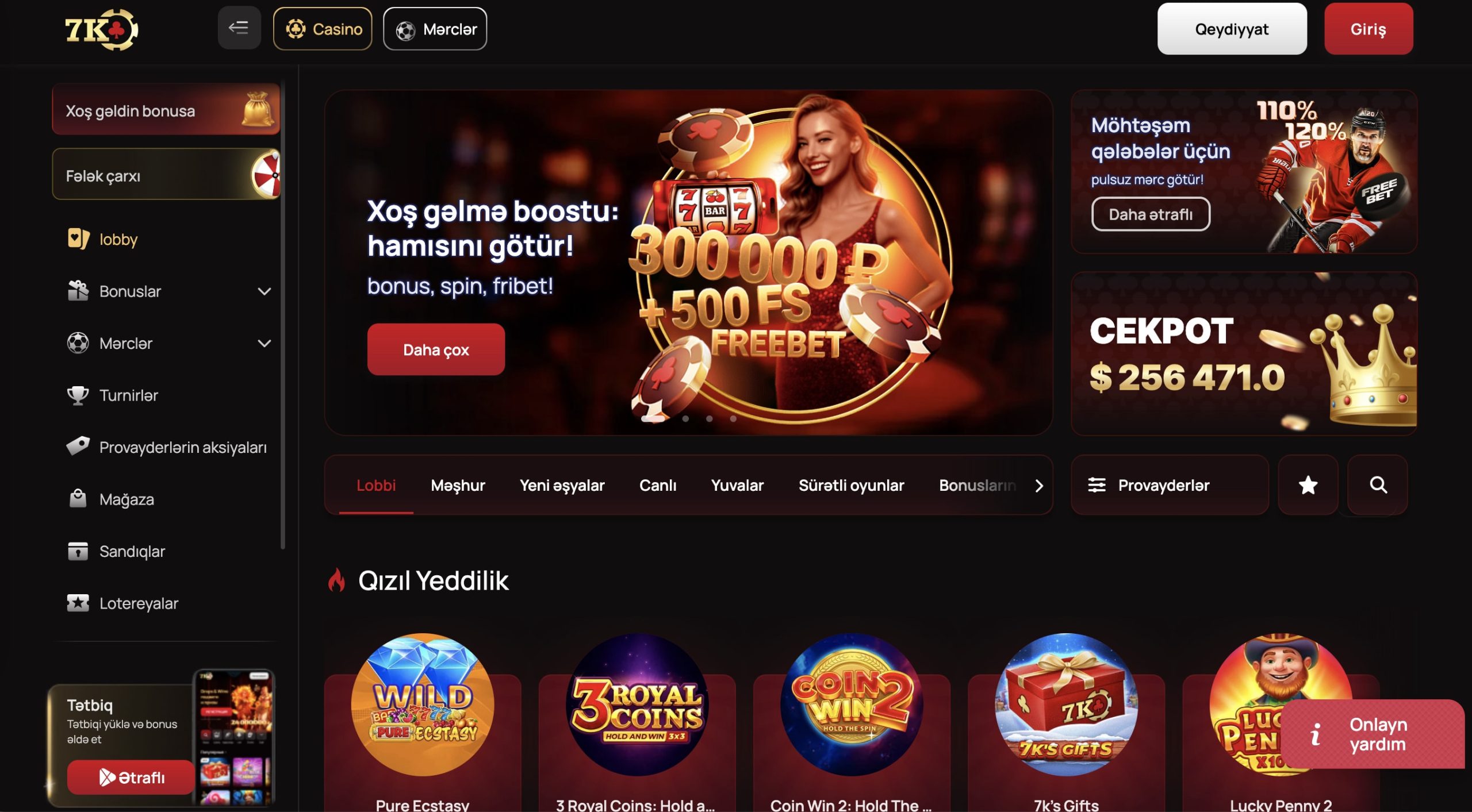 Kazino 7K (7K Casino) – oyun avtomatlarının rəsmi saytı 7K