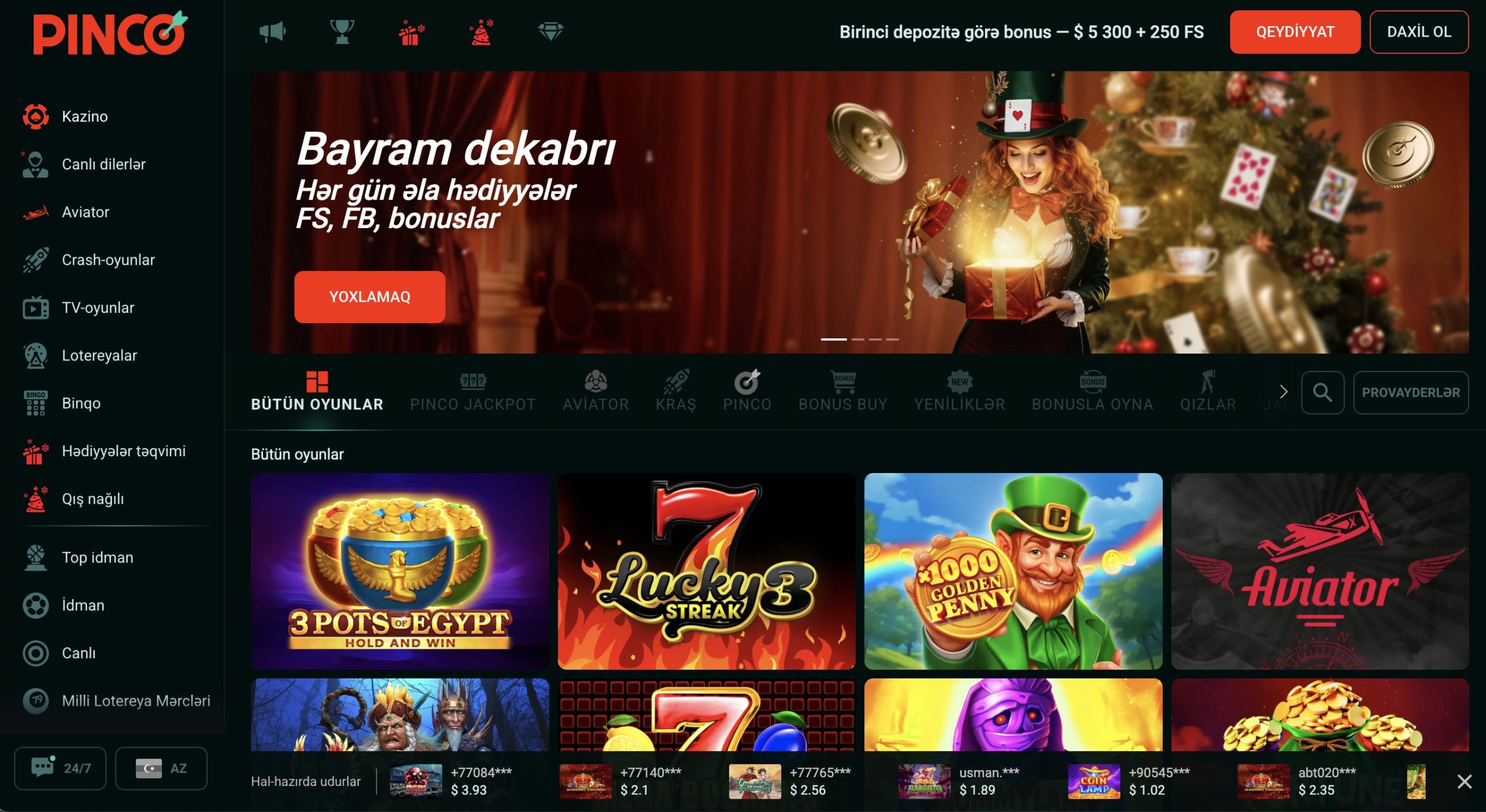 Pinco kazinonun güzgüsü